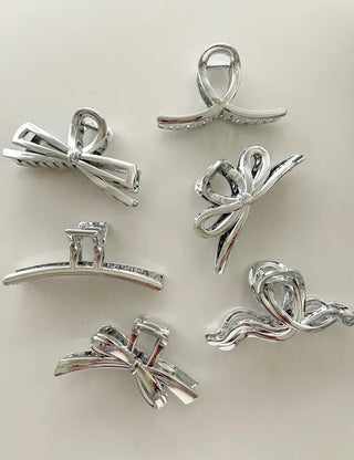 Silver Claw Clip Collection Large Updo Summer Hairpins Hairpins