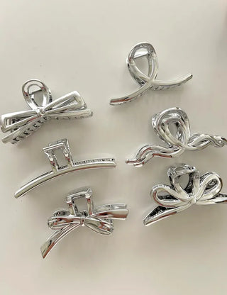 Silver Claw Clip Collection Large Updo Summer Hairpins Hairpins