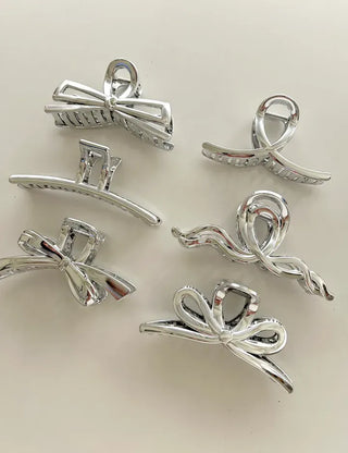 Silver Claw Clip Collection Large Updo Summer Hairpins Hairpins
