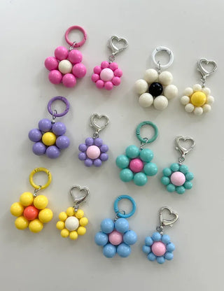 Mini Flower Keyring Beaded Flower Phone Strap Loop