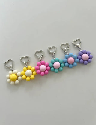 Mini Flower Keyring Beaded Flower Phone Strap Loop