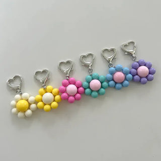 Mini Flower Keyring Beaded Flower Phone Strap Loop