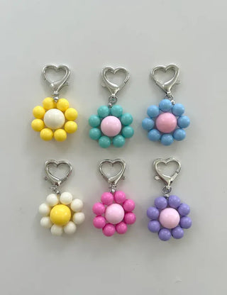 Mini Flower Keyring Beaded Flower Phone Strap Loop