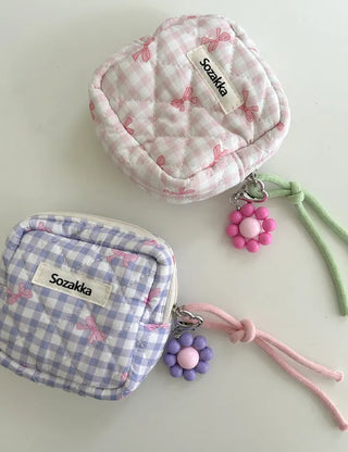 Mini Flower Keyring Beaded Flower Phone Strap Loop