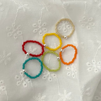 925 Silver Ball Bead Ring Vivid Layered Ring
