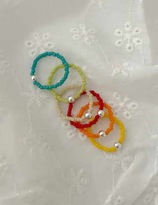 925 Silver Ball Bead Ring Vivid Layered Ring
