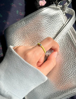 925 Silver Ball Bead Ring Vivid Layered Ring