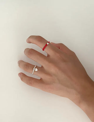 925 Silver Ball Bead Ring Vivid Layered Ring