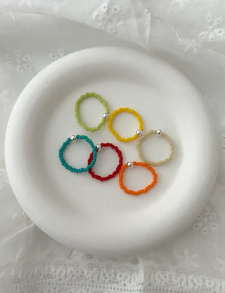 925 Silver Ball Bead Ring Vivid Layered Ring