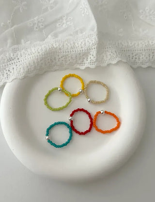 925 Silver Ball Bead Ring Vivid Layered Ring