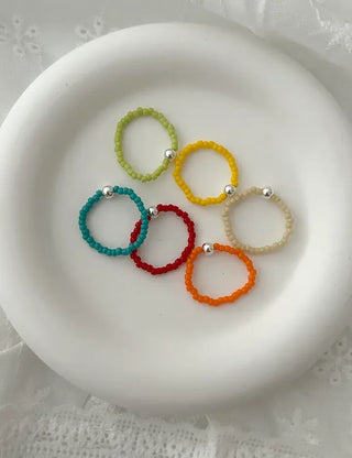 925 Silver Ball Bead Ring Vivid Layered Ring