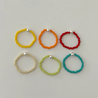 925 Silver Ball Bead Ring Vivid Layered Ring