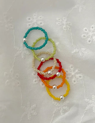 925 Silver Ball Bead Ring Vivid Layered Ring