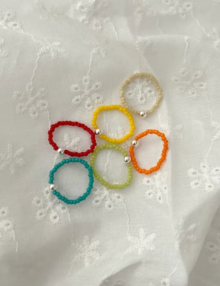 925 Silver Ball Bead Ring Vivid Layered Ring
