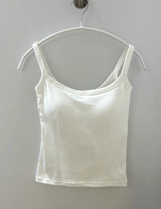 Women's summer inner tank top with built-in cups, strappy tank top, bra top