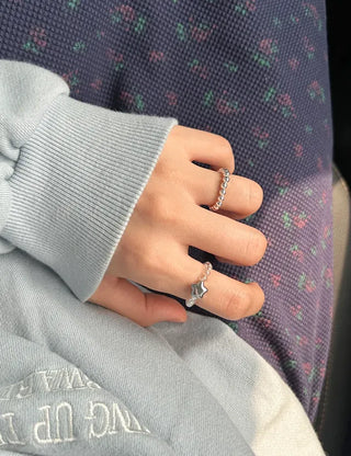 Star transparent bead ring women's summer bead fashion ring