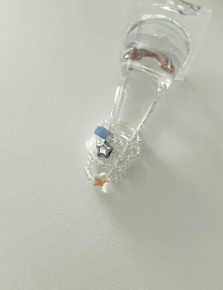 Star transparent bead ring women's summer bead fashion ring
