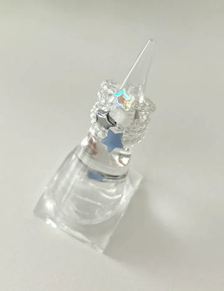 Star transparent bead ring women's summer bead fashion ring
