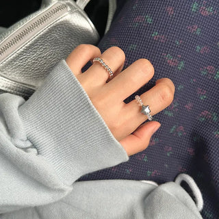Star transparent bead ring women's summer bead fashion ring