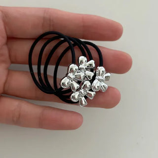 Set of mini elastic hair ties for children and girls.