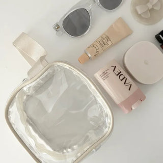 Pastel transparent pouch PVC cosmetics swimming gym bag