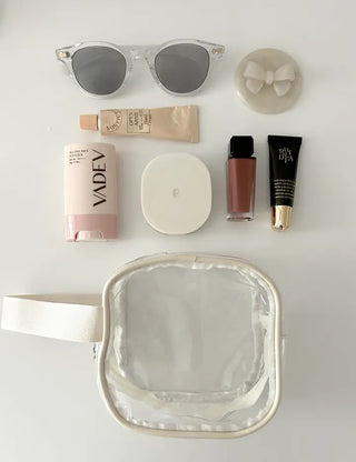 Pastel transparent pouch PVC cosmetics swimming gym bag