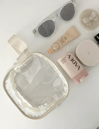 Pastel transparent pouch PVC cosmetics swimming gym bag