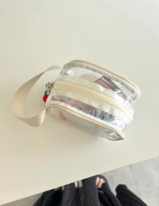 Pastel transparent pouch PVC cosmetics swimming gym bag