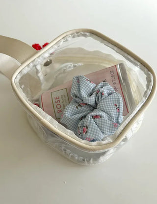 Pastel transparent pouch PVC cosmetics swimming gym bag