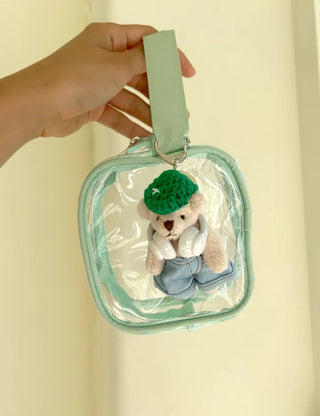 Pastel transparent pouch PVC cosmetics swimming gym bag