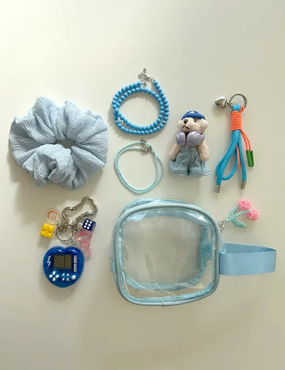 Pastel transparent pouch PVC cosmetics swimming gym bag