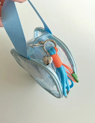 Pastel transparent pouch PVC cosmetics swimming gym bag