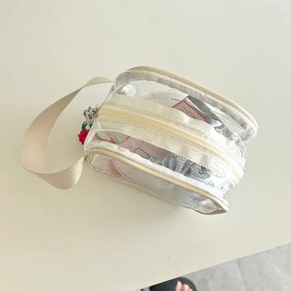 Pastel transparent pouch PVC cosmetics swimming gym bag