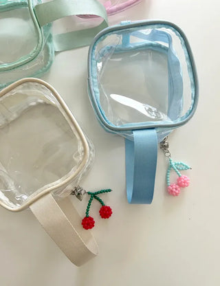 Pastel transparent pouch PVC cosmetics swimming gym bag