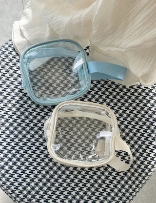 Pastel transparent pouch PVC cosmetics swimming gym bag