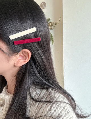 1+1 Velvet Square Mini Clip Bangs Side Hair Pin