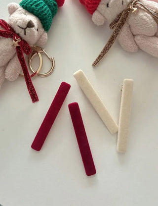 1+1 Velvet Square Mini Clip Bangs Side Hair Pin