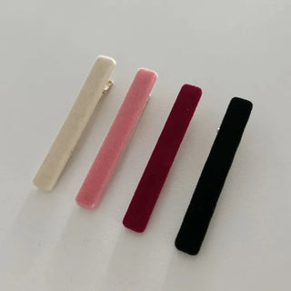 1+1 Velvet Square Mini Clip Bangs Side Hair Pin