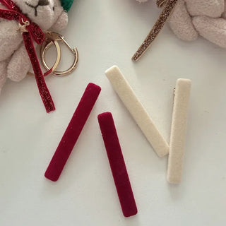 1+1 Velvet Square Mini Clip Bangs Side Hair Pin