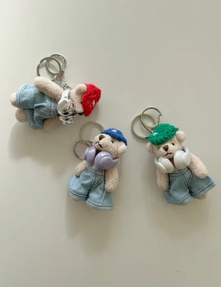 Headset, Teddy Bear, Keyring, Bag Decoration, Couple Keyholder