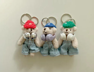 Headset, Teddy Bear, Keyring, Bag Decoration, Couple Keyholder