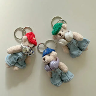 Headset, Teddy Bear, Keyring, Bag Decoration, Couple Keyholder