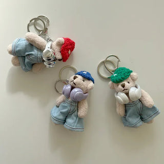 Headset, Teddy Bear, Keyring, Bag Decoration, Couple Keyholder