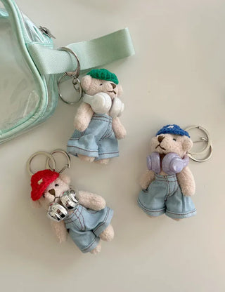 Headset, Teddy Bear, Keyring, Bag Decoration, Couple Keyholder