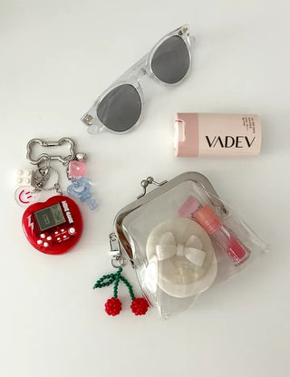 Bead Cherry Keyring Bead Phone Charm Fruit Key Holder