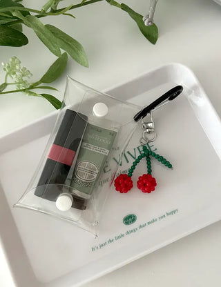 Bead Cherry Keyring Bead Phone Charm Fruit Key Holder
