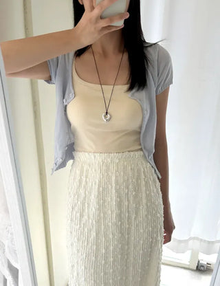 Heart Long Necklace Four Seasons Layered Bold Women's Necklace