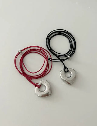 Heart Long Necklace Four Seasons Layered Bold Women's Necklace