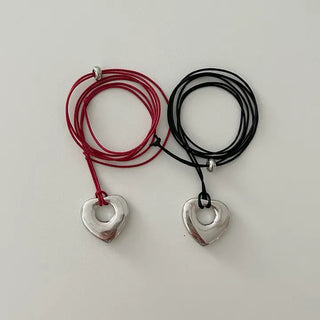 Heart Long Necklace Four Seasons Layered Bold Women's Necklace