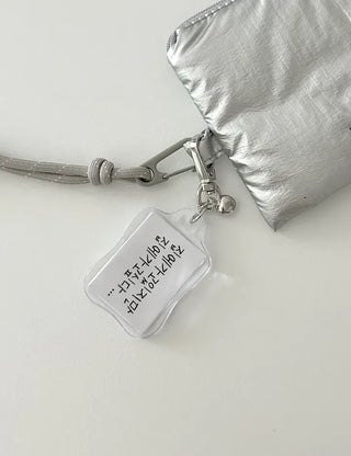 Acrylic Keyring with Text Keychain Couple Car Key Holder